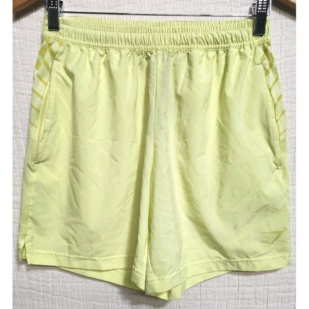 Gymshark Mens Sport Stripe 7" Shorts Athletic Gym Running Choose Size S Neon NEW